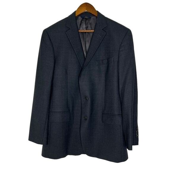 Brooks Brothers Men's Blazer 42R Gray Stretch Wool Blend Two-Button Jacket - Picture 1 of 13